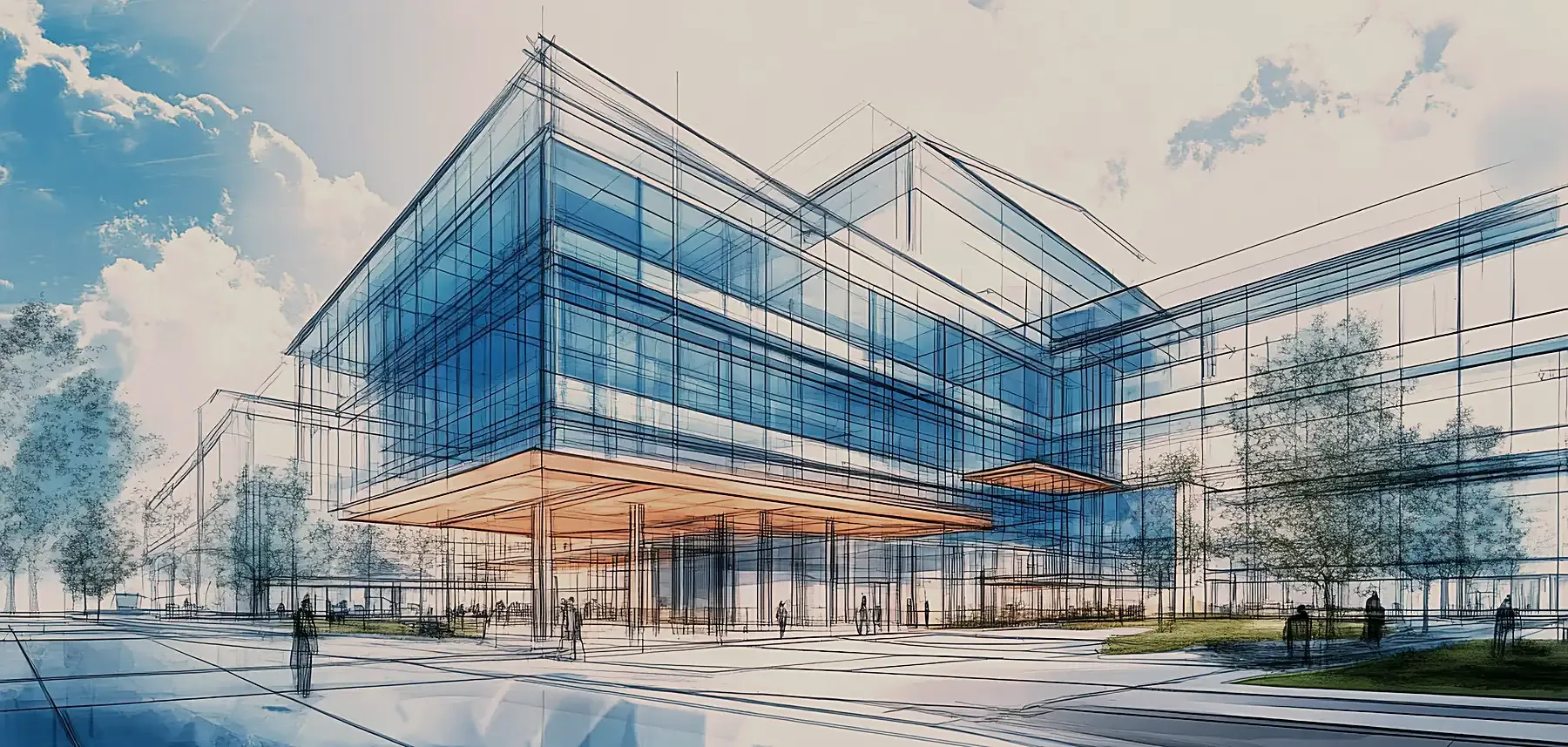 Modern medical clinic building
